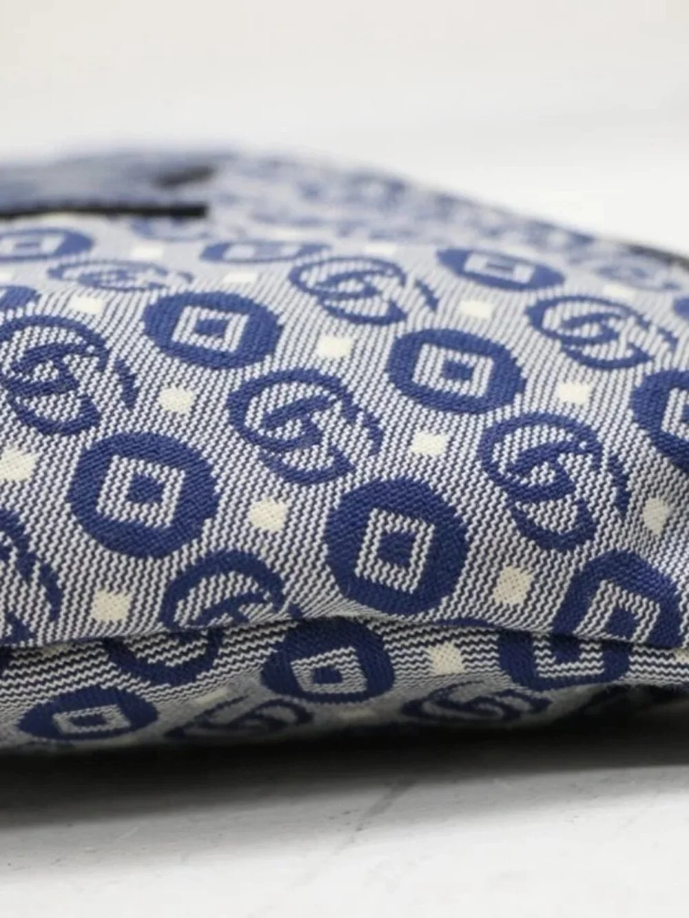 GUCCI Kids Jacquard Logo Patch Belt Bag - Blue